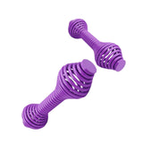 Maxbell 2Pcs Spring Steel Fitness Dumbbells Lady Curl Sports Equipment Hand Weights Violet