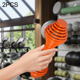 Maxbell 2Pcs Spring Steel Fitness Dumbbells Lady Curl Sports Equipment Hand Weights Orange Red