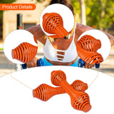 Maxbell 2Pcs Spring Steel Fitness Dumbbells Lady Curl Sports Equipment Hand Weights Orange Red