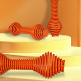 Maxbell 2Pcs Spring Steel Fitness Dumbbells Lady Curl Sports Equipment Hand Weights Orange Red