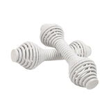 Maxbell 2Pcs Spring Steel Fitness Dumbbells Lady Curl Sports Equipment Hand Weights White