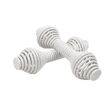 Maxbell 2Pcs Spring Steel Fitness Dumbbells Lady Curl Sports Equipment Hand Weights White