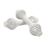 Maxbell 2Pcs Spring Steel Fitness Dumbbells Lady Curl Sports Equipment Hand Weights White