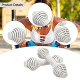Maxbell 2Pcs Spring Steel Fitness Dumbbells Lady Curl Sports Equipment Hand Weights White