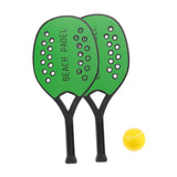 Maxbell Beach Tennis Racket Portable Outdoor Competition Premium Beach Tennis Paddle Green Set