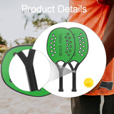 Maxbell Beach Tennis Racket Portable Outdoor Competition Premium Beach Tennis Paddle Green Set