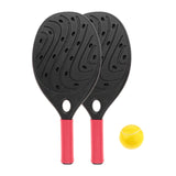 Maxbell Beach Tennis Racket Portable Outdoor Competition Premium Beach Tennis Paddle Black Set