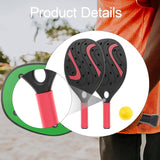 Maxbell Beach Tennis Racket Portable Outdoor Competition Premium Beach Tennis Paddle Black Set