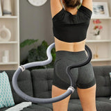 Maxbell Weighted Fitness Hoop Waist Training Tool for Men Women Portable Spring Hoop