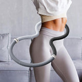 Maxbell Weighted Fitness Hoop Waist Training Tool for Men Women Portable Spring Hoop