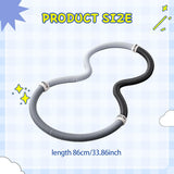 Maxbell Weighted Fitness Hoop Waist Training Tool for Men Women Portable Spring Hoop