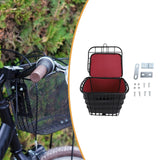 Maxbell Bicycle Storage Basket Metal Wire with Liner Bag for Riding Outdoor Shopping front