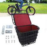 Maxbell Bicycle Storage Basket Metal Wire with Liner Bag for Riding Outdoor Shopping rear