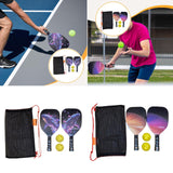 Maxbell 2x Beach Pickleball Rackets with 2 Pickleballs and Bag for Park Yard Outdoor Style A