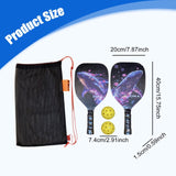 Maxbell 2x Beach Pickleball Rackets with 2 Pickleballs and Bag for Park Yard Outdoor Style A