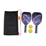 Maxbell 2x Beach Pickleball Rackets with 2 Pickleballs and Bag for Park Yard Outdoor Style A
