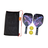 Maxbell 2x Beach Pickleball Rackets with 2 Pickleballs and Bag for Park Yard Outdoor Style A