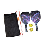 Maxbell 2x Beach Pickleball Rackets with 2 Pickleballs and Bag for Park Yard Outdoor Style A