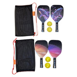 Maxbell 2x Beach Pickleball Rackets with 2 Pickleballs and Bag for Park Yard Outdoor Style A