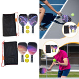 Maxbell 2x Beach Pickleball Rackets with 2 Pickleballs and Bag for Park Yard Outdoor Style A