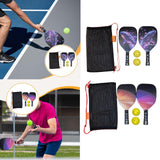 Maxbell 2x Beach Pickleball Rackets with 2 Pickleballs and Bag for Park Yard Outdoor Style A