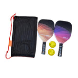Maxbell 2x Beach Pickleball Rackets with 2 Pickleballs and Bag for Park Yard Outdoor Style B