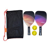 Maxbell 2x Beach Pickleball Rackets with 2 Pickleballs and Bag for Park Yard Outdoor Style B