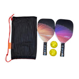 Maxbell 2x Beach Pickleball Rackets with 2 Pickleballs and Bag for Park Yard Outdoor Style B