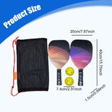 Maxbell 2x Beach Pickleball Rackets with 2 Pickleballs and Bag for Park Yard Outdoor Style B