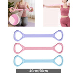 Maxbell Fitness Resistance Band 8 Yoga Gym Fitness Pulling Rope for Yoga Sports Purple 40 cm Length