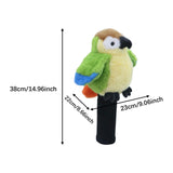 Maxbell Plush Parrot Driver Head Cover Scratch Resistant Present Cute Golf Headcover Blue