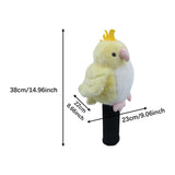 Maxbell Plush Parrot Driver Head Cover Scratch Resistant Present Cute Golf Headcover Yellow
