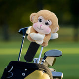 Maxbell Soft Plush Monkey Golf Wood Driver Headcover Golf Club Head Cover for Adults Light Brown