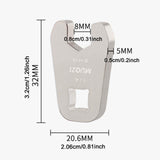 Maxbell 2 Pieces Open Ended Crowfoot Wrench Stainless Steel Bicycles Crowfoot Socket