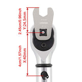 Maxbell 2 Pieces Open Ended Crowfoot Wrench Stainless Steel Bicycles Crowfoot Socket