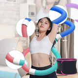 Maxbell Weighted Fitness Hoop with Waist Belt PVC Exercise Hoop for Travel Kids Home 1.2kg