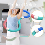 Maxbell Weighted Fitness Hoop with Waist Belt PVC Exercise Hoop for Travel Kids Home 1.5kg