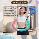 Maxbell Weighted Fitness Hoop with Waist Belt PVC Exercise Hoop for Travel Kids Home 1.5kg