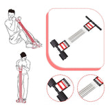Maxbell Spring Chest Expander Foot Leg with 5 Spring Puller Workout 3 in 1 Exerciser