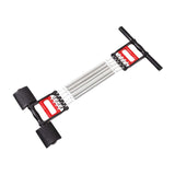Maxbell Spring Chest Expander Foot Leg with 5 Spring Puller Workout 3 in 1 Exerciser