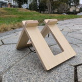 Maxbell Kids Balance Bike Parking Rack 10 - 12 inch Support Detachable Bicycle Stand Wood Color