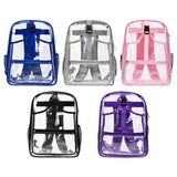 Maxbell Tennis Backpack Transparent PVC Large Capacity Tennis Rucksack for Men Women Black