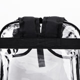 Maxbell Tennis Backpack Transparent PVC Large Capacity Tennis Rucksack for Men Women Black