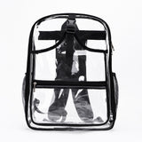 Maxbell Tennis Backpack Transparent PVC Large Capacity Tennis Rucksack for Men Women Black