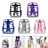 Maxbell Tennis Backpack Transparent PVC Large Capacity Tennis Rucksack for Men Women Black