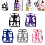 Maxbell Tennis Backpack Transparent PVC Large Capacity Tennis Rucksack for Men Women Black