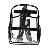 Maxbell Tennis Backpack Transparent PVC Large Capacity Tennis Rucksack for Men Women Black