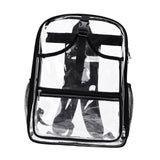 Maxbell Tennis Backpack Transparent PVC Large Capacity Tennis Rucksack for Men Women Black