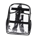 Maxbell Tennis Backpack Transparent PVC Large Capacity Tennis Rucksack for Men Women Black