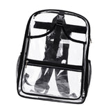 Maxbell Tennis Backpack Transparent PVC Large Capacity Tennis Rucksack for Men Women Black